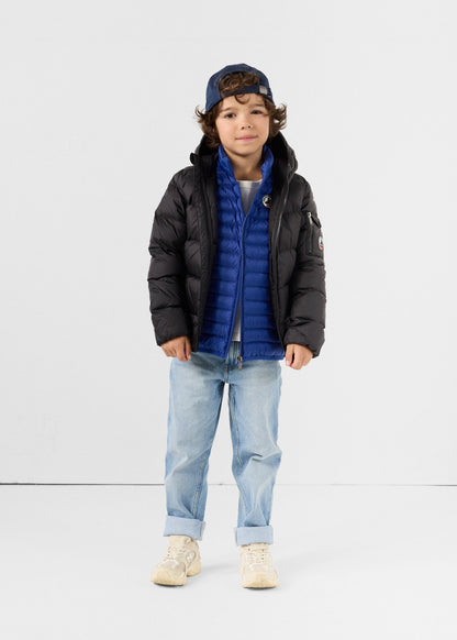 Doudoune enfant à capuche Grand Froid Noir Kazan