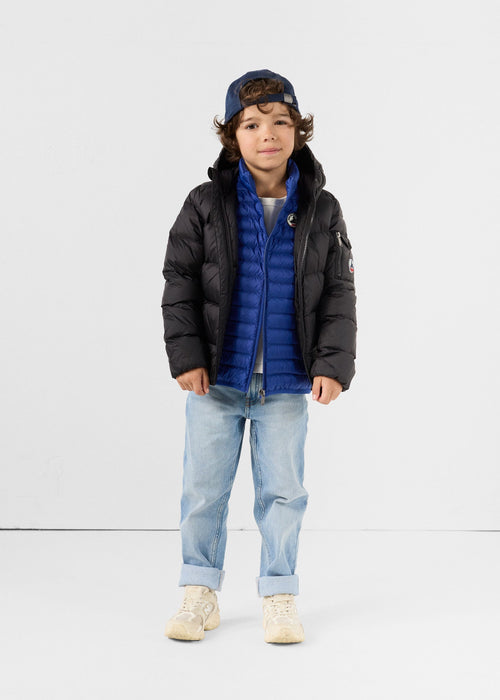 Doudoune enfant à capuche Grand Froid Noir Kazan