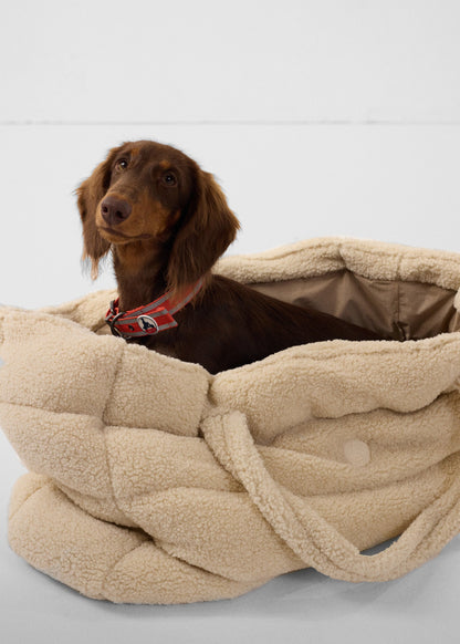 Maxi totebag Naturel Leina sherpa