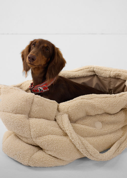 Maxi totebag Naturel Leina sherpa