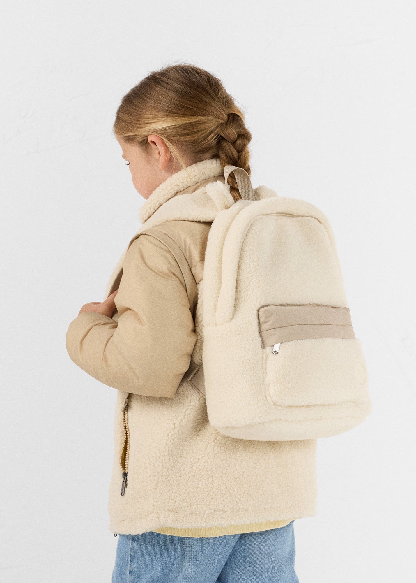Sac à dos + trousse sherpa Naturel Pupil sherpa