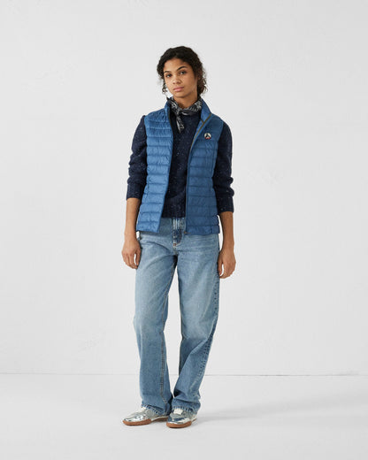 Doudoune légère sans manches Bleu jeans Seda