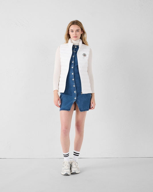 Doudoune légère sans manches Blanc Seda