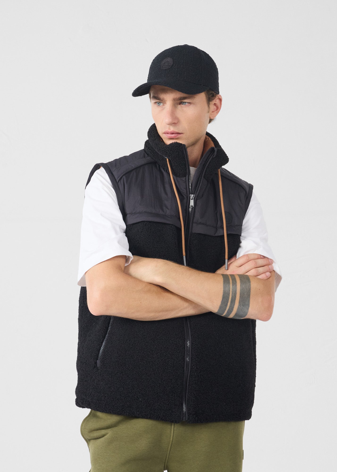 Doudoune sherpa Noir Oleg