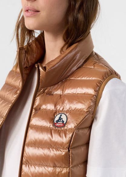 Doudoune légère sans manches Sucre roux Seda shiny