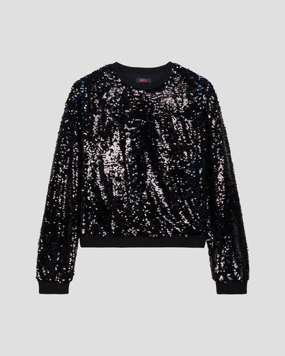 Sweat à sequins Noir/marine Jeanne