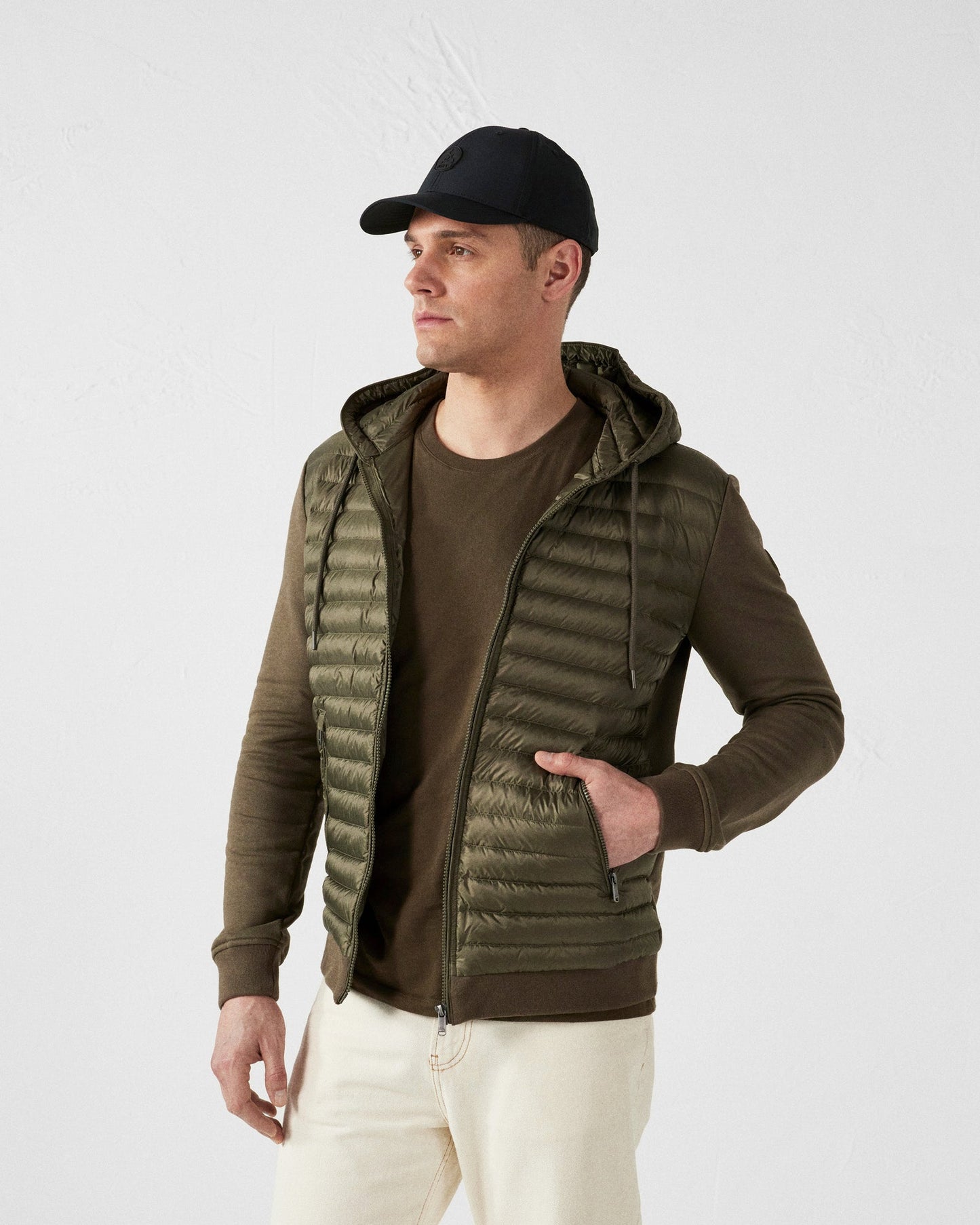 Veste bi-matière à capuche Army Gummy 2.0