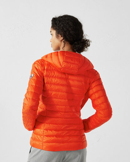 Doudoune légère à capuche Rouge feu Cloe
