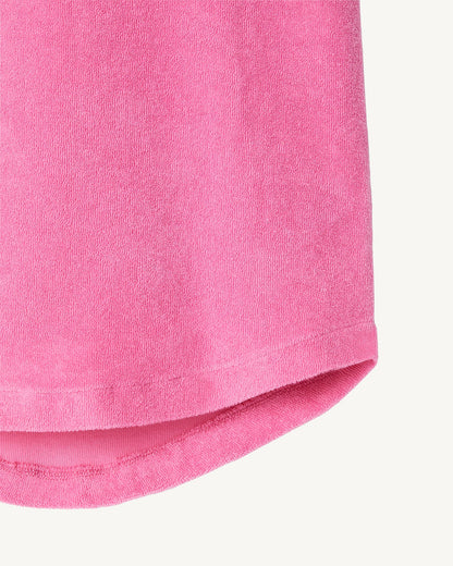 Robe éponge à capuche Rose intense enfant Mini