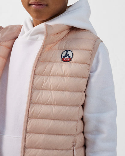 Doudoune sans manches enfant Pêche clair Zoe