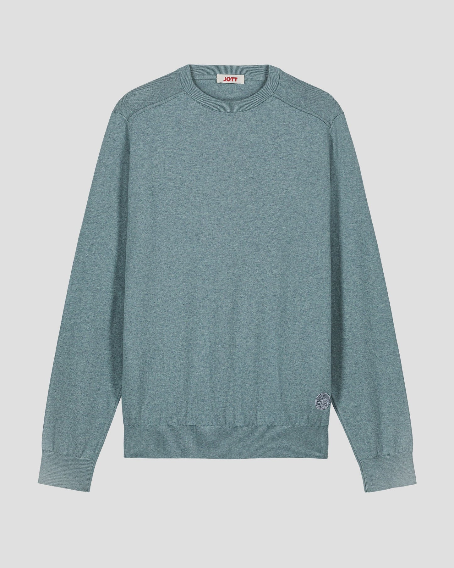 Pull en maille col rond Vert minéral Hadrien