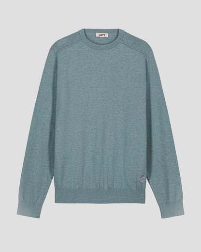 Pull en maille col rond Vert minéral Hadrien