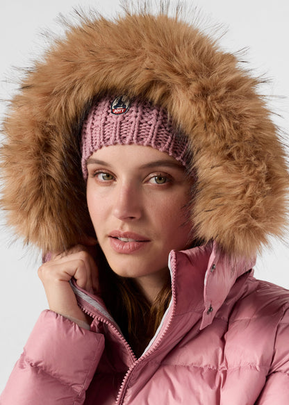 Doudoune mi-longue Grand Froid Rose antique Perle