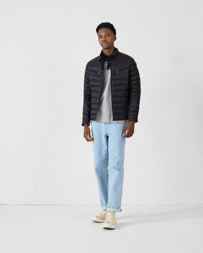 Doudoune coupe motard Noir David