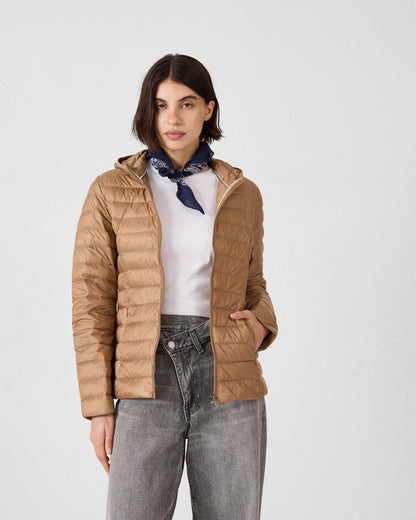 Doudoune légère à capuche Fauve Cloe