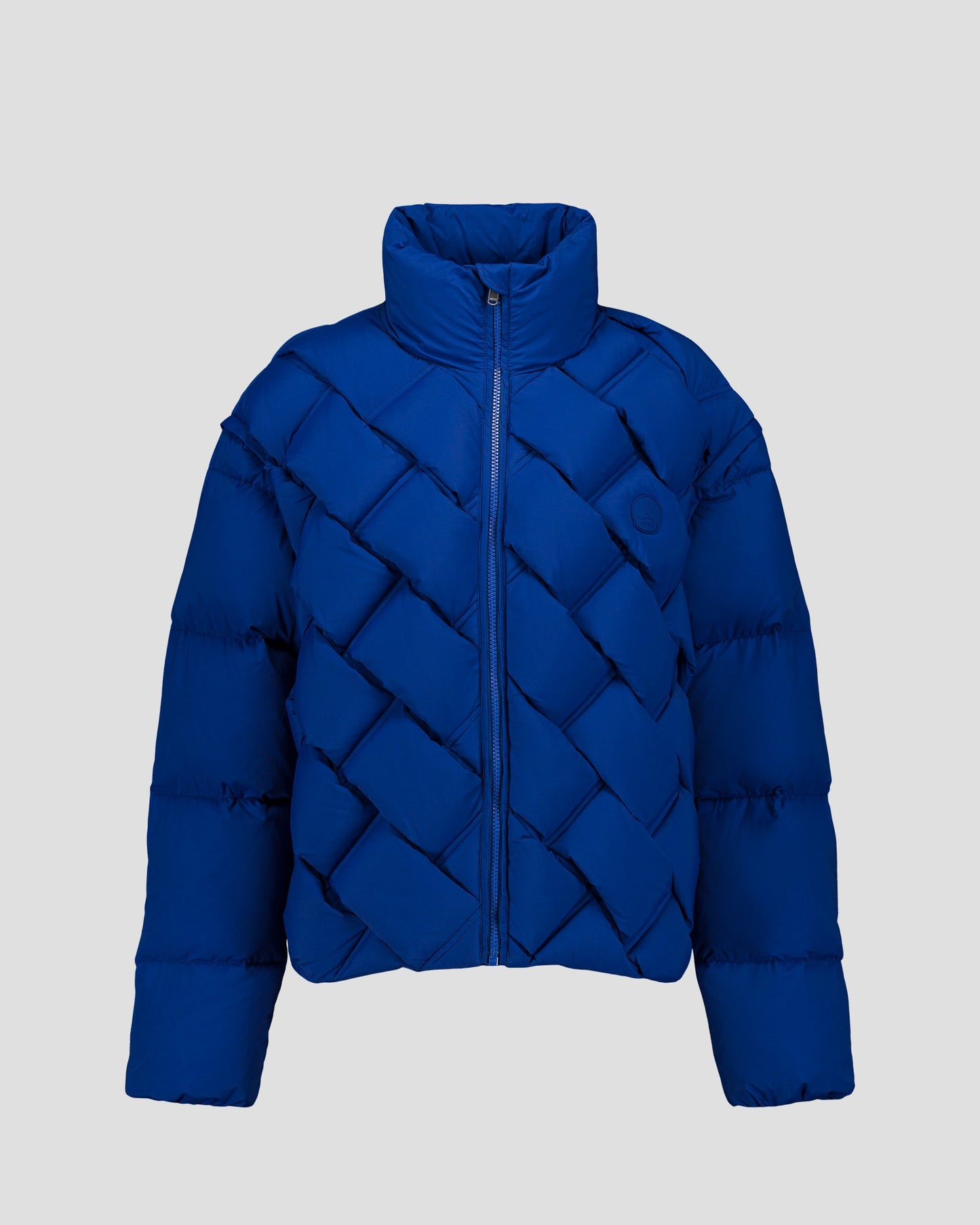 Veste Grand Froid puffer tressée Bleu cobalt Alya