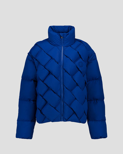 Veste Grand Froid puffer tressée Bleu cobalt Alya