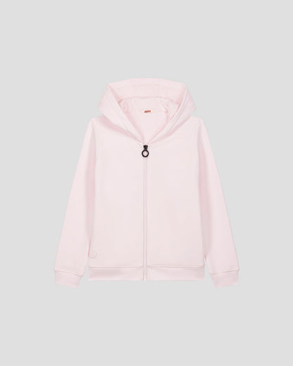 Veste enfant zippée à capuche Rose pétale Arie