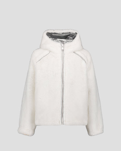 Doudoune enfant réversible fausse fourrure Blanc Brana