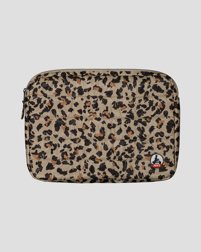 Housse d'ordinateur Leopard beige Hateya print