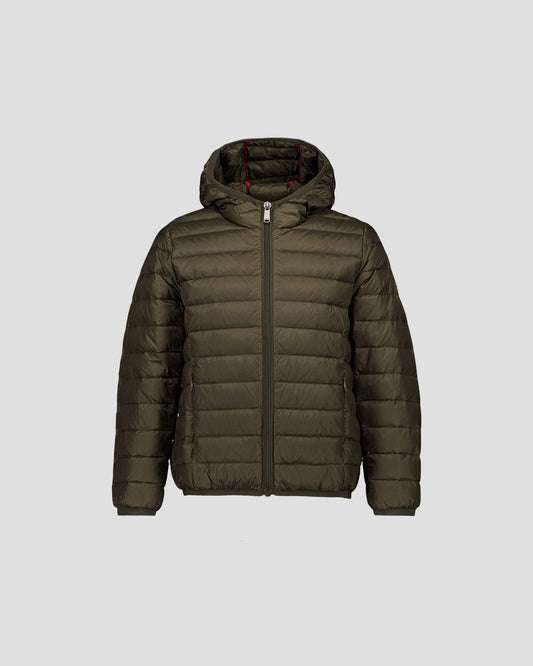 Doudoune légère à capuche enfant Army Hugo