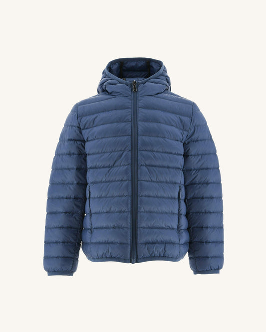 Doudoune légère à capuche enfant Bleu jeans Hugo