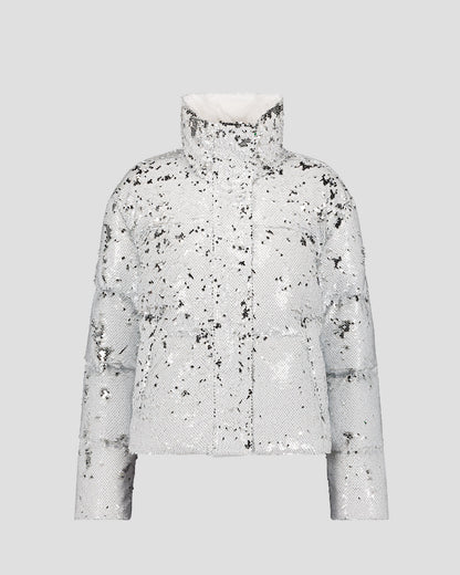 Veste à sequins Blanc/argent Isadora