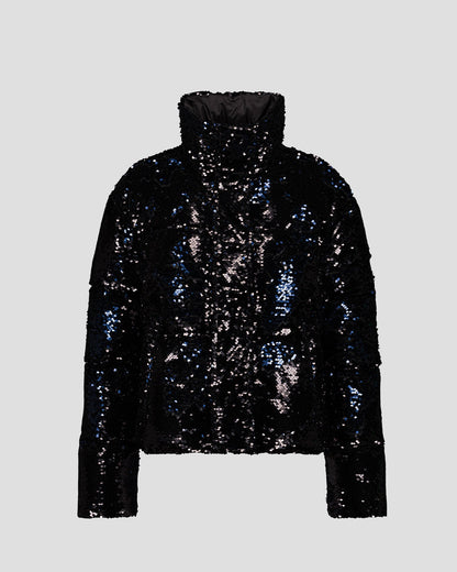 Veste à sequins Noir/marine Isadora