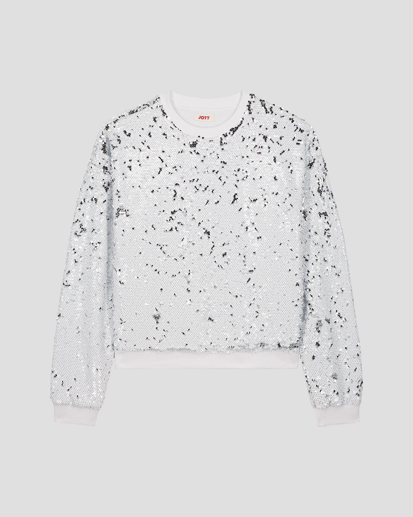 Sweat à sequins Blanc/argent Jeanne