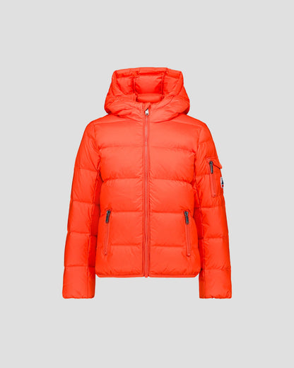 Doudoune enfant à capuche Grand Froid Rouge feu Kazan