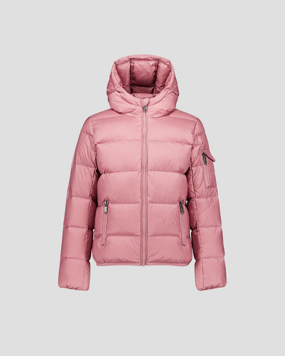 Doudoune enfant à capuche Grand Froid Rose antique Kazan