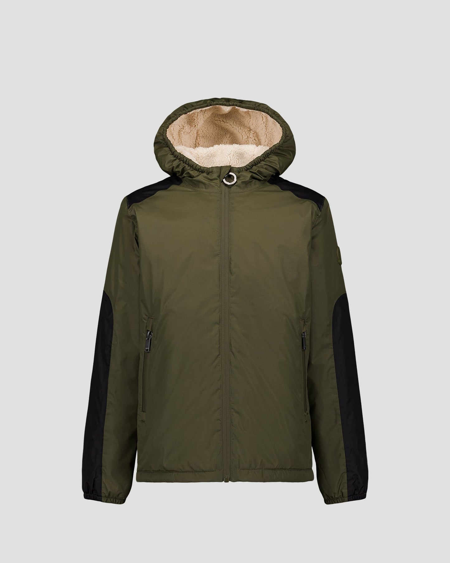 Imperméable enfant à capuche sherpa Army Lag sherpa