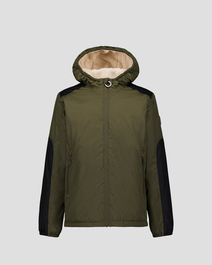 Imperméable enfant à capuche sherpa Army Lag sherpa