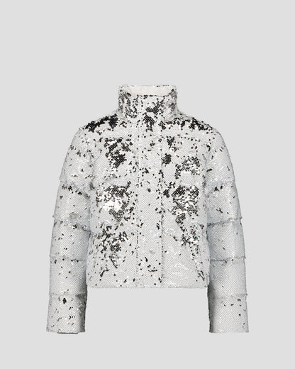 Veste enfant à sequins Blanc/argent Lina