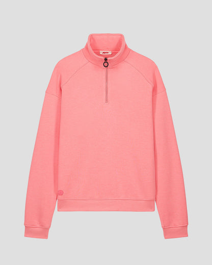 Sweatshirt demi-zippé Vibrant pink Line