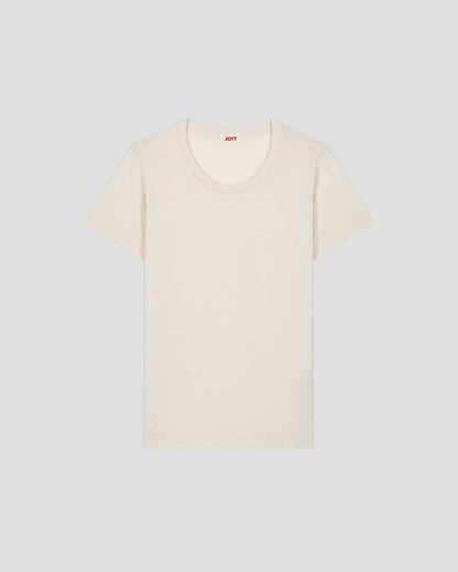 T-Shirt à col rond Naturel Lucia