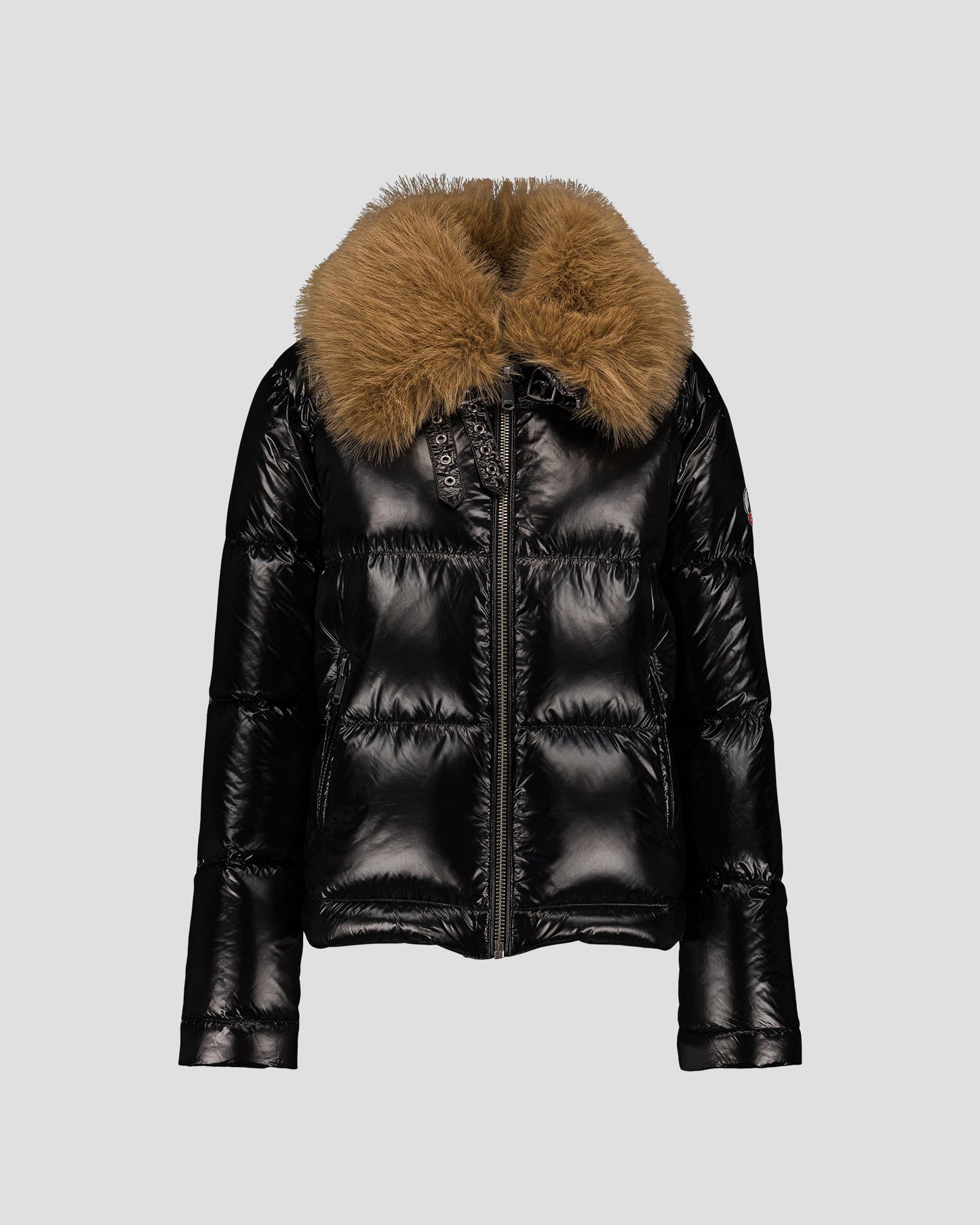 Doudoune Grand Froid fausse fourrure Noir Nevada shiny