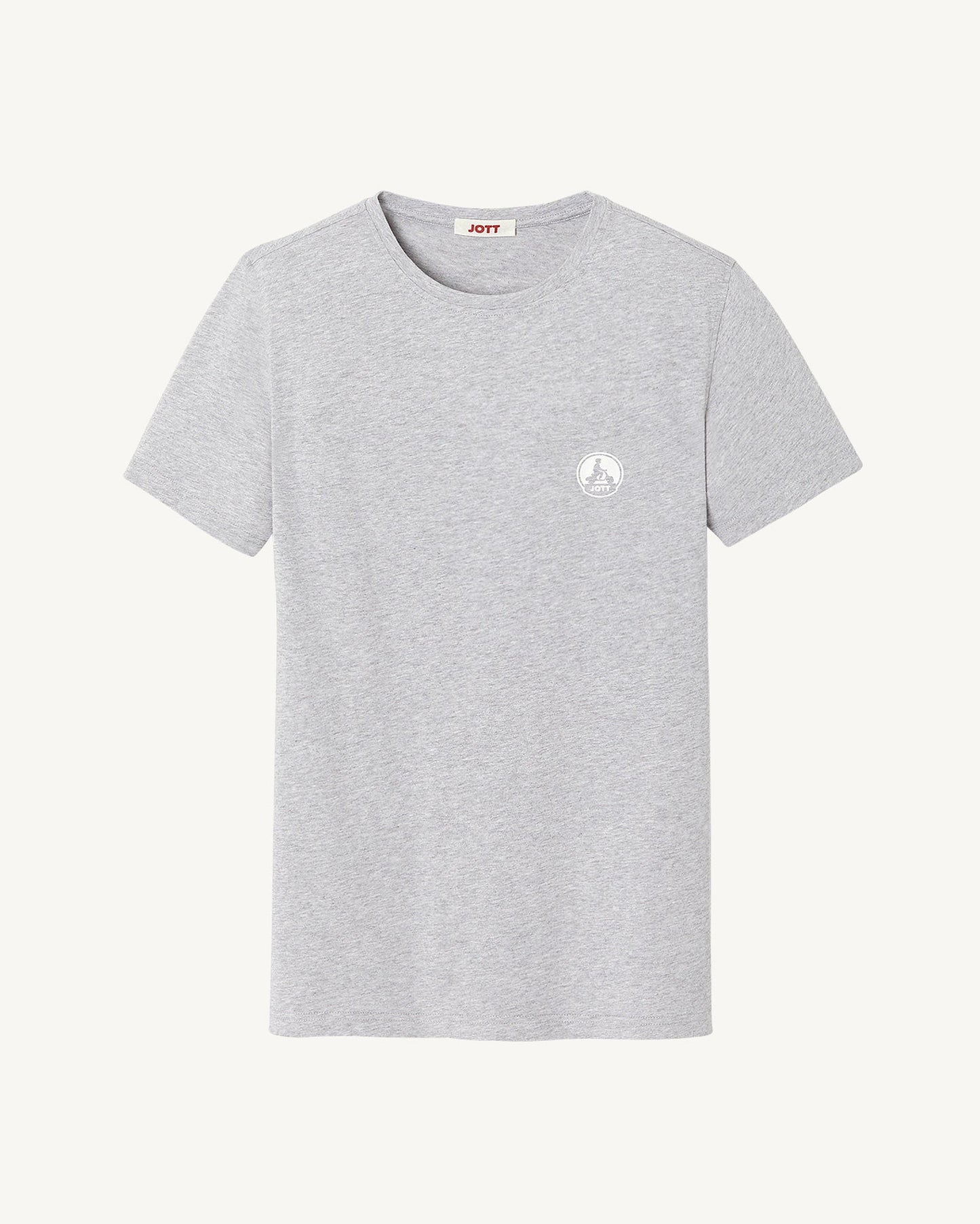 T-shirt mixte en coton biologique Gris chiné Pietro