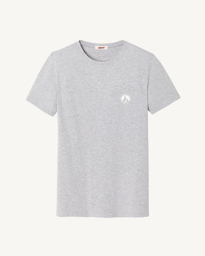 T-shirt mixte en coton biologique Gris chiné Pietro