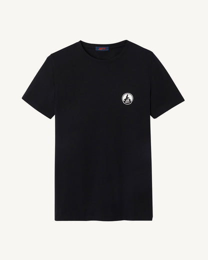 T-shirt mixte en coton biologique Noir Pietro