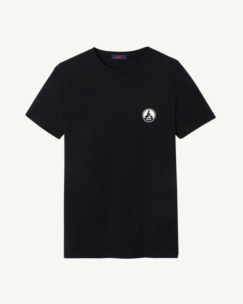 T-shirt mixte en coton biologique Noir Pietro