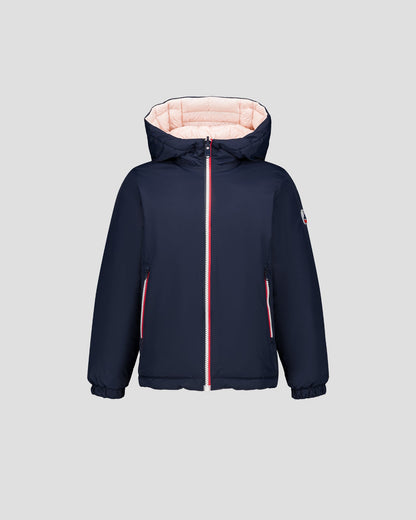 Doudoune enfant réversible Marine/rose pétale Sauda