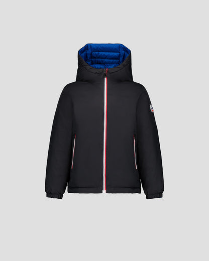 Doudoune enfant réversible Noir/bleu cobalt Sauda