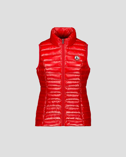 Doudoune légère sans manches Rouge carmin Seda shiny