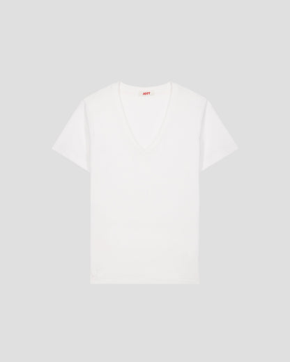 T-Shirt col V Blanc Sofy