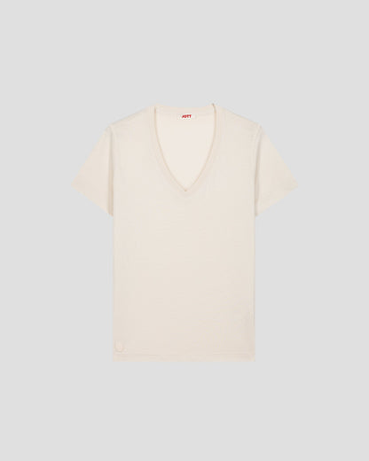 T-Shirt col V Naturel Sofy