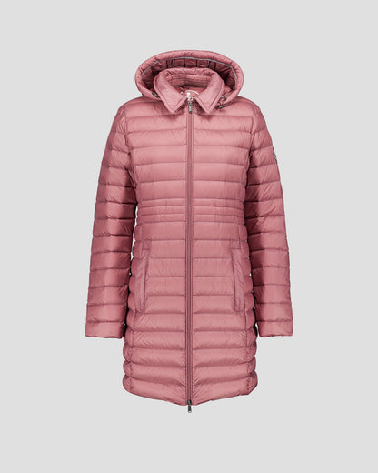 Doudoune longue à capuche Rose antique Vero 2.0