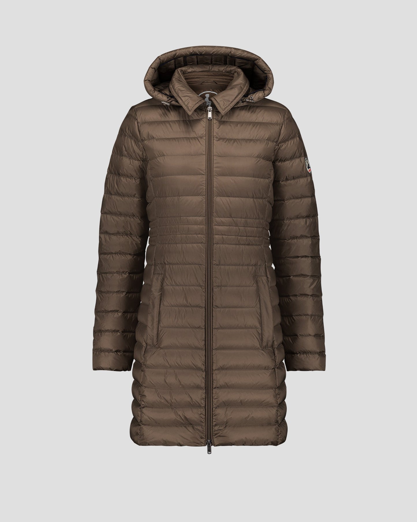 Doudoune longue à capuche Taupe Vero 2.0