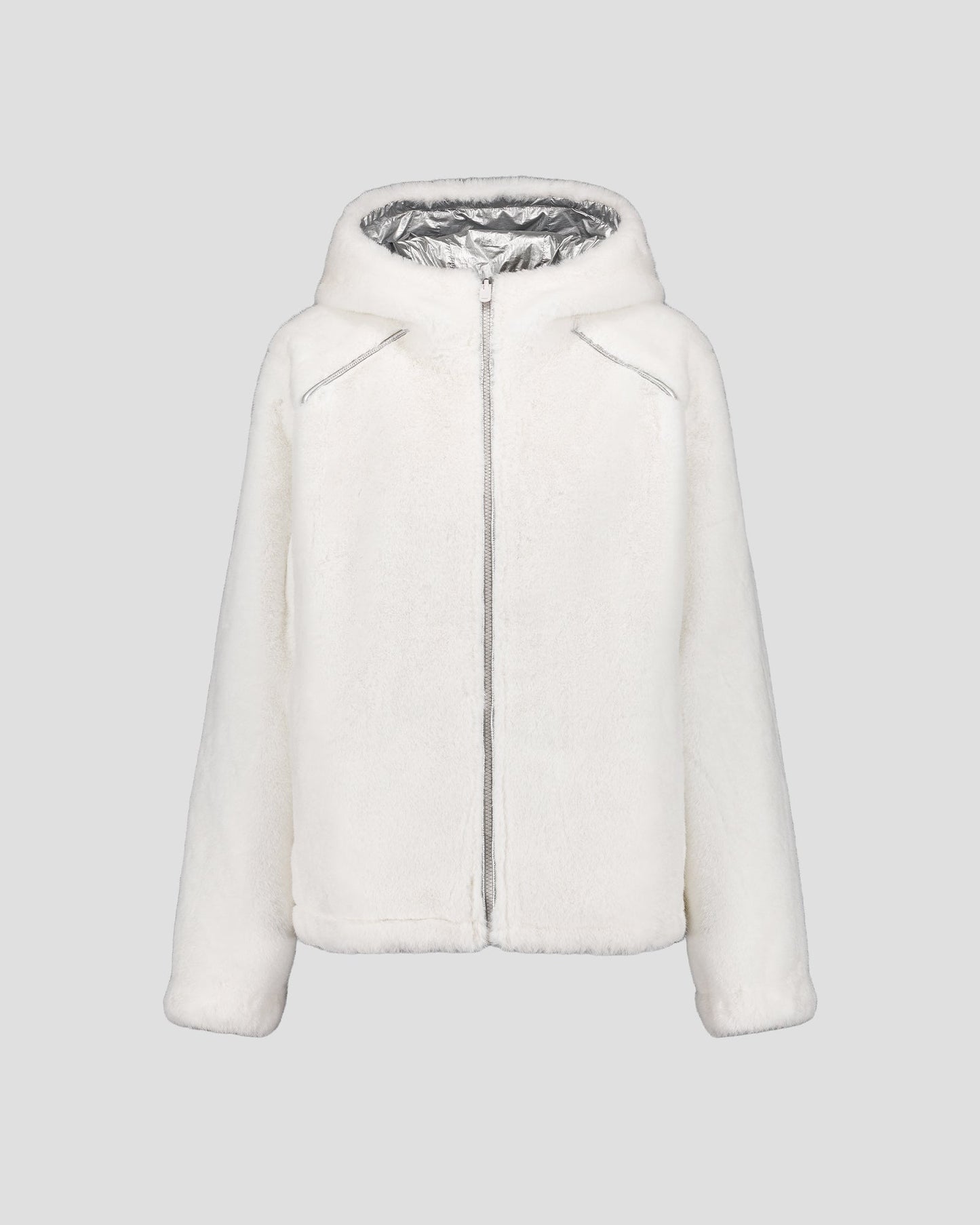 Doudoune fausse fourrure Blanc Zora