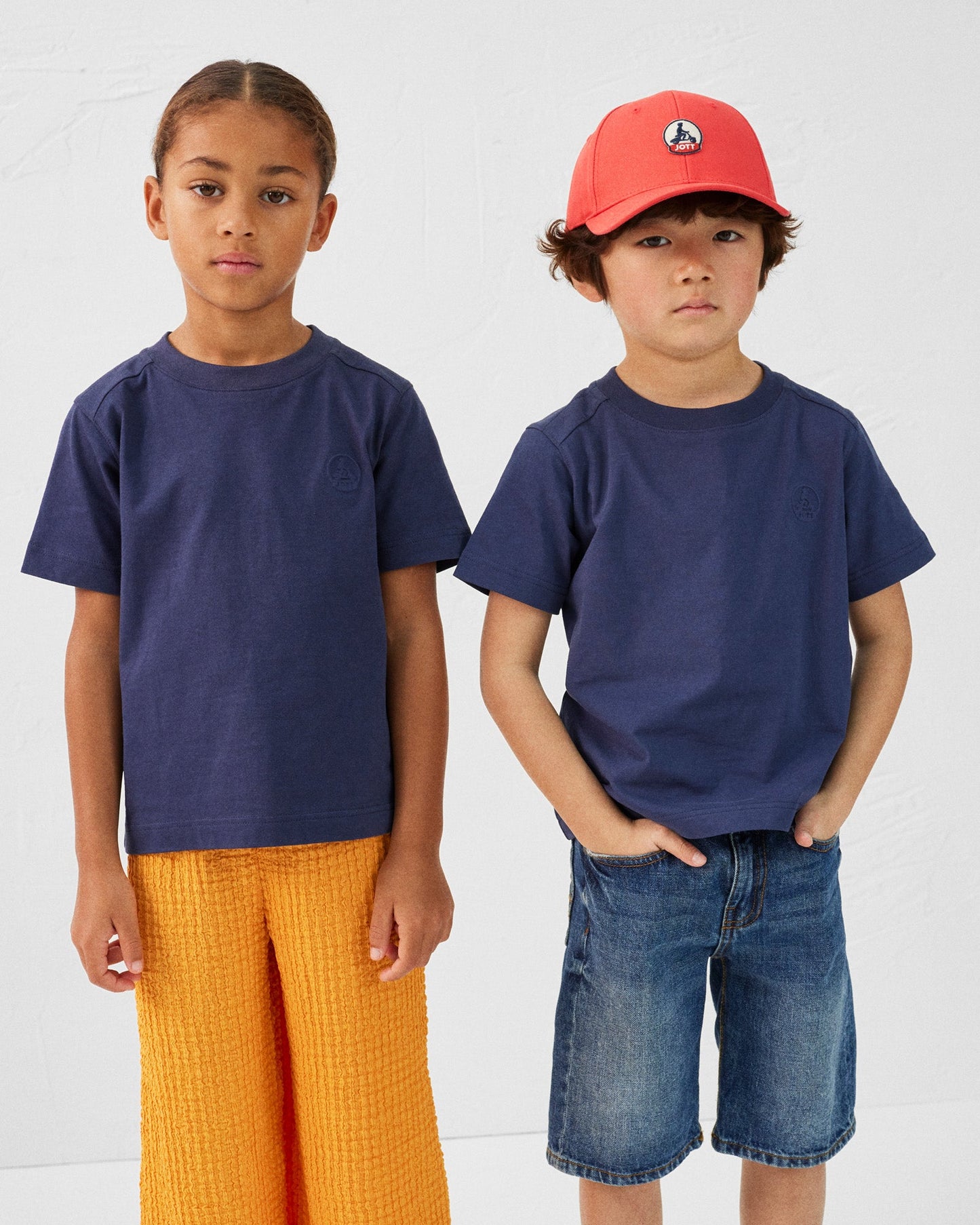 T-shirt col rond enfant en coton Marine Prado